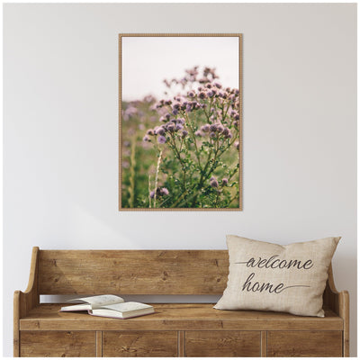 Sylvie Soft Purple Flower Blooms Framed Canvas by Patricia Hasz