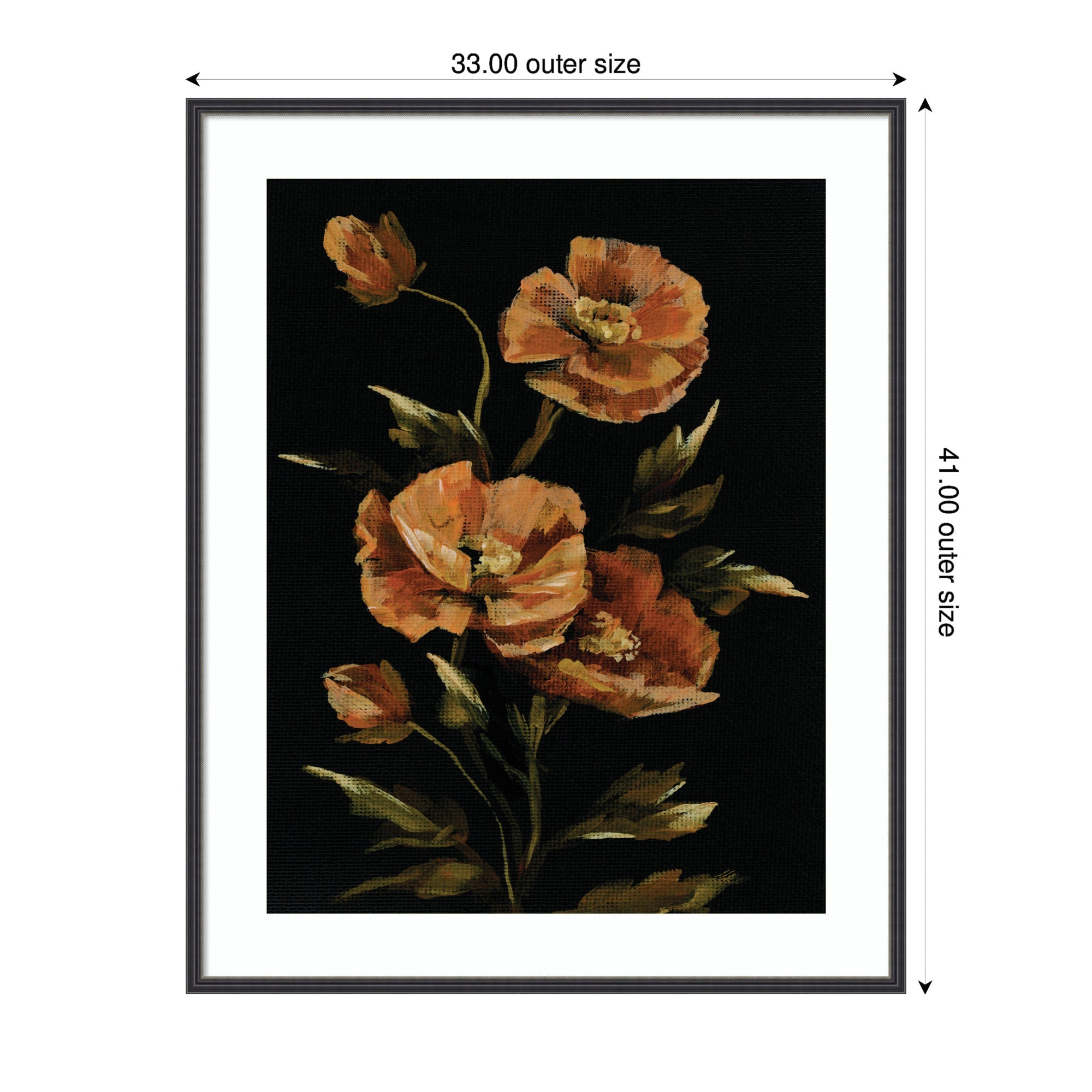 Framed Art Moody Floral 6 by Annie Quigley