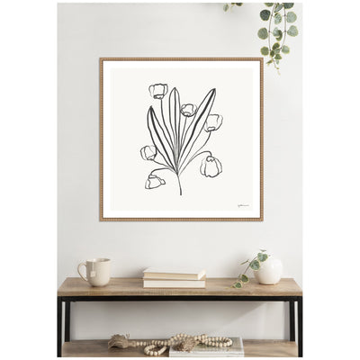 Floral Bouquet by Gabrielly Guedes Framed Canvas Wall Art Print