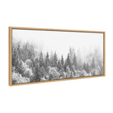 Sylvie Forest On A Foggy Day BW Framed Canvas