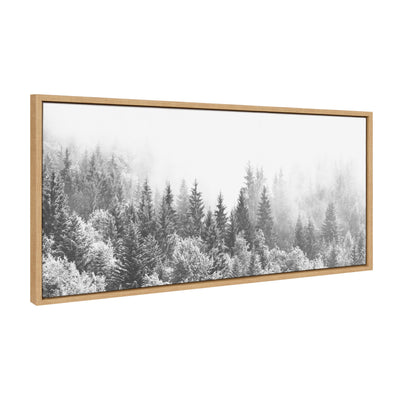 Sylvie Forest On A Foggy Day BW Framed Canvas
