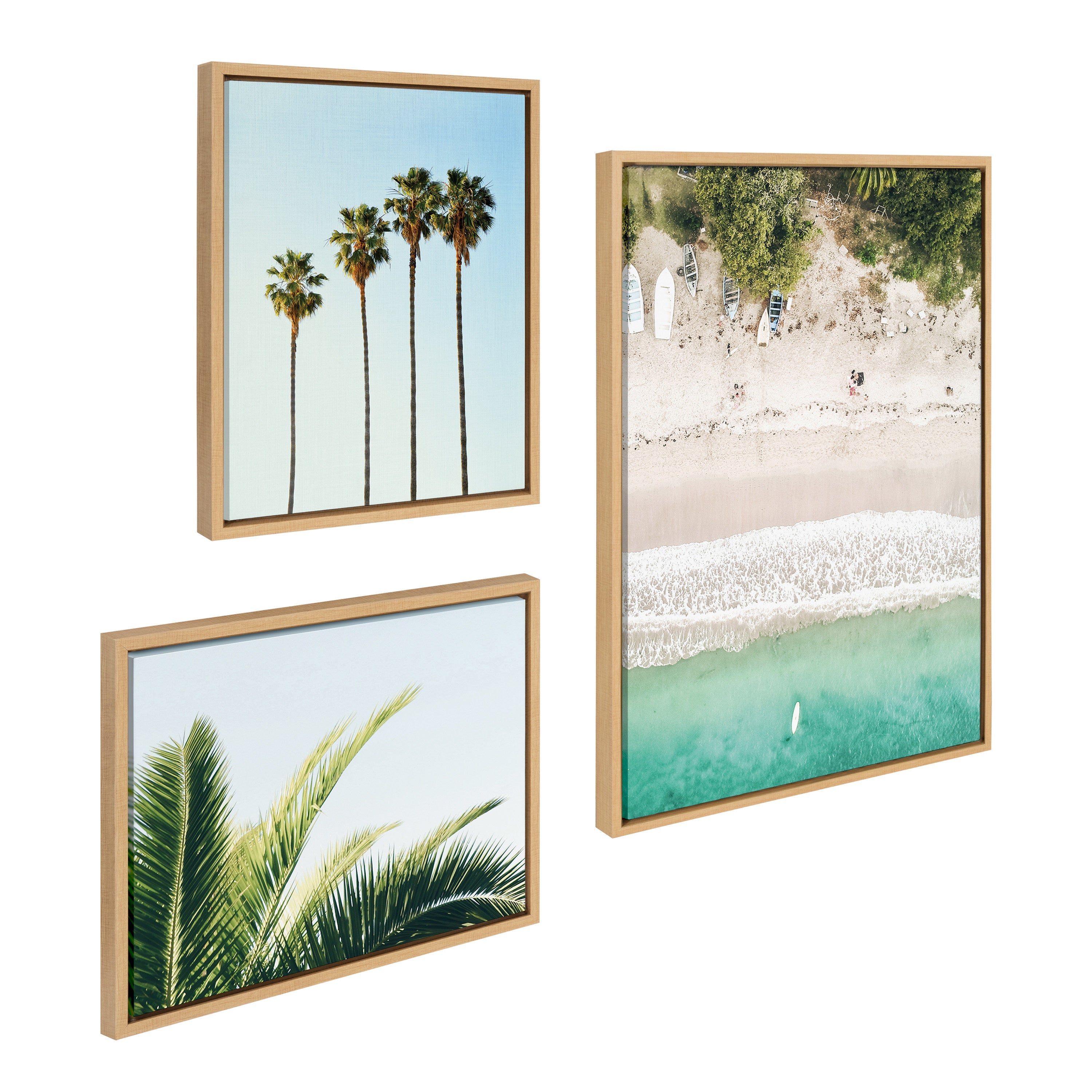 Sylvie Tropical Beach Framed Canvas Set by kateandlaurel - product image 20 for Resin Society