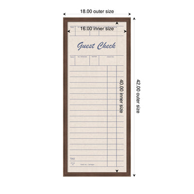 Framed Fabric Pinboard Linen Guest Check Wall Organization