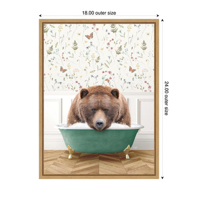 Sylvie Big Bear in Meadow Bathtub Framed Canvas by Amy Peterson