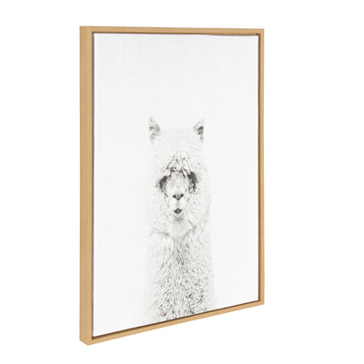 Sylvie Hairy Alpaca Framed Canvas by Simon Te of Tai Prints