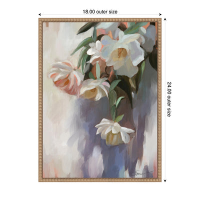 Sylvie Dangle Thumb Pastel Flower Bouquet Framed Canvas by Mary Sparrow