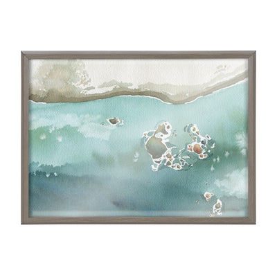 Blake Rocky Shores Framed Printed Glass by kateandlaurel - product image 2 for Resin Society
