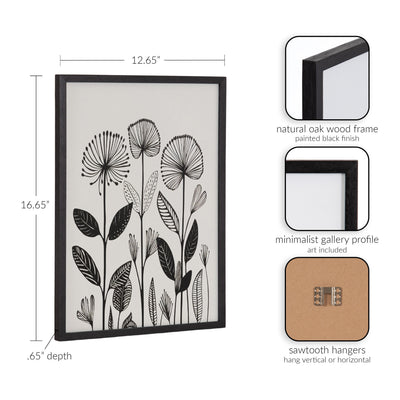 Gallery Simple Modern Linocut Botanicals Print by The Creative Bunch Studio