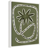 Sylvie Delicate Bloom 18 abstract framed canvas art by Shatha Al Dafai showing floral brushstrokes in soft hues