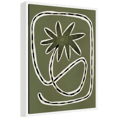 Sylvie Delicate Bloom 18 abstract framed canvas art by Shatha Al Dafai showing floral brushstrokes in soft hues