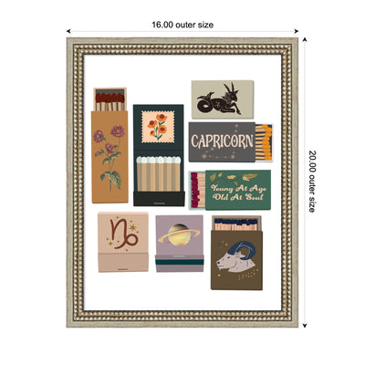 Capricorn Matchbooks 14x18 FC by Megan Ryan Framed Wall Art Print