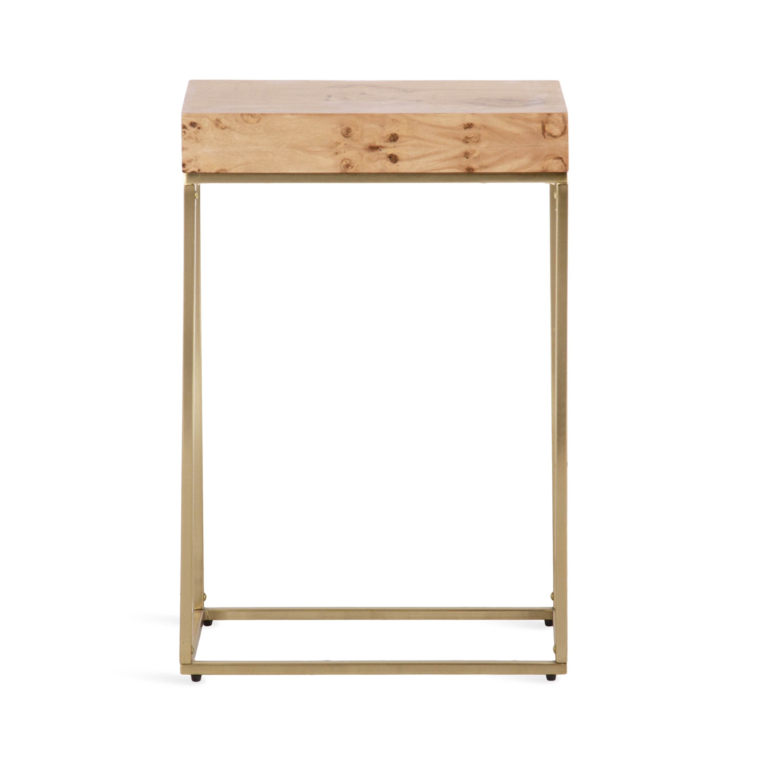 Karlsen Wood and Metal Slim Side Table