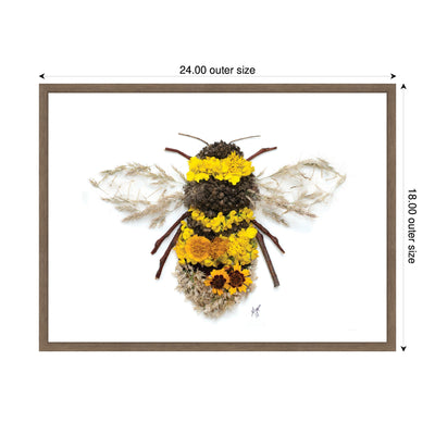 Bumble Bee by Madeline Jeppesen Framed Canvas Wall Art Print