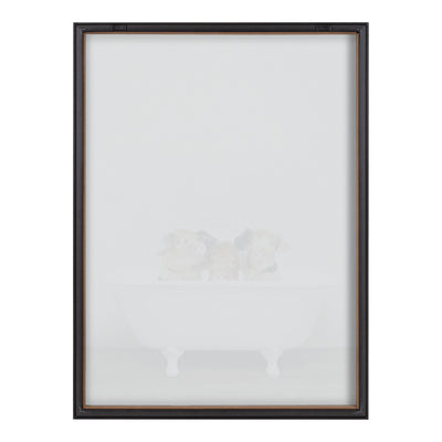Blake Three Little Pigs in Vintage Bathtub Framed Printed Glass