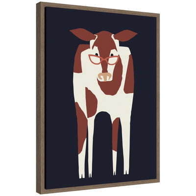 Sylvie Farm Cow Framed Canvas by Hannah Beisang