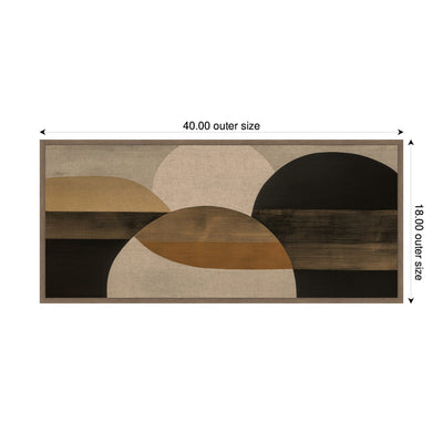 Neutral Rich Tonal Abstract II by The Creative Bunch Studio Framed Canvas Wall Art Print