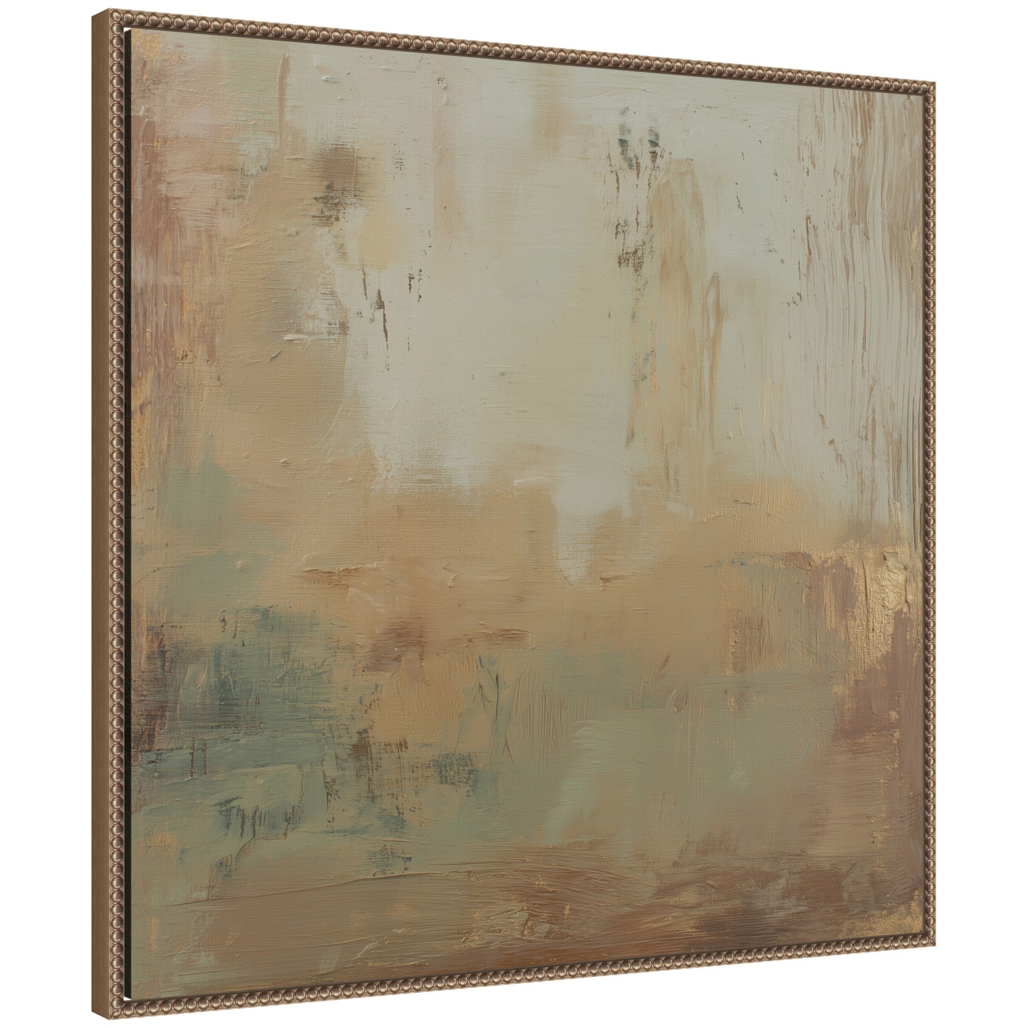 Sage Horizon No.
2 framed canvas wall art print by Amy Lighthall in Sylvie Beaded Dark Gold frame