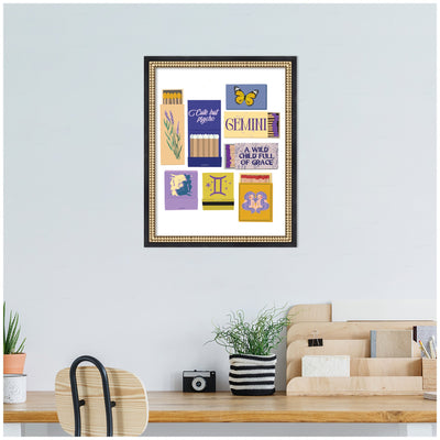 Gemini Matchbooks 14x18 FC by Megan Ryan Framed Wall Art Print