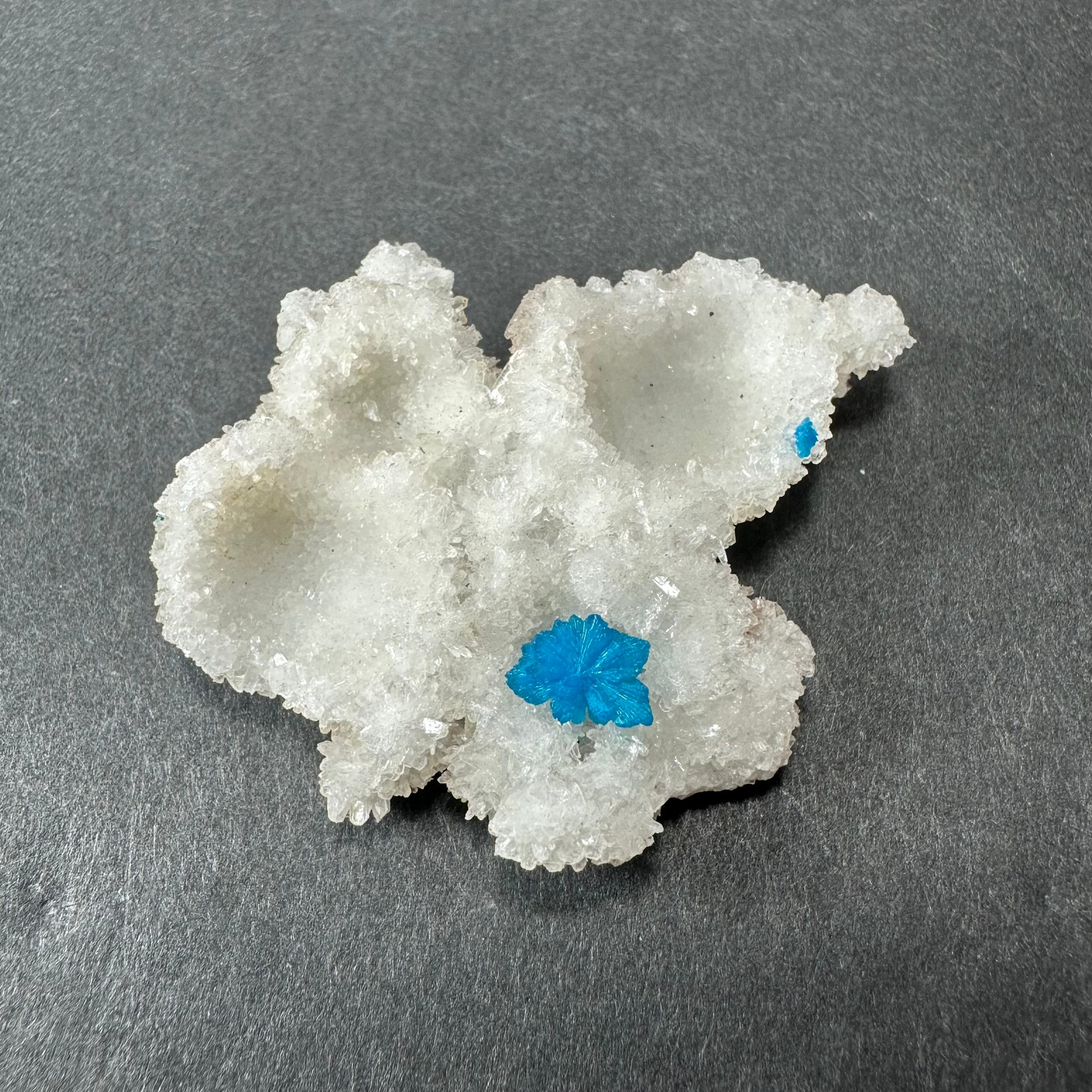 Cavansite Ball 'Floaters' on Stilbite MD by Rare Earth Gallery