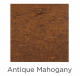 Square sample of antique mahogany wood with a rich brown color and subtle natural grain texture