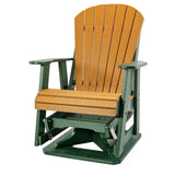 2' Swivel Glider Adirondack Chair in woodgrain finish by Dutch Country Patio LLC