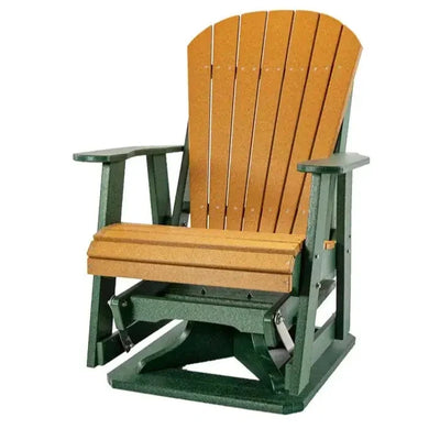 2' Swivel Glider Adirondack Chair in woodgrain finish by Dutch Country Patio LLC
