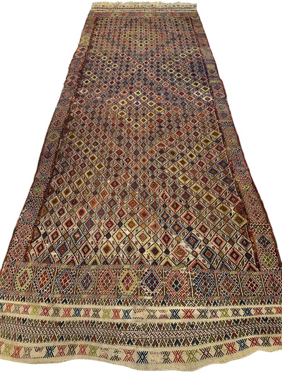 Antique Turkish Jajim Wool Rug 5’6” x 14’5” by Rugistan - product image 2 for Resin Society