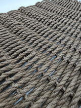 Handmade solid color rope door mat in various colors and sizes