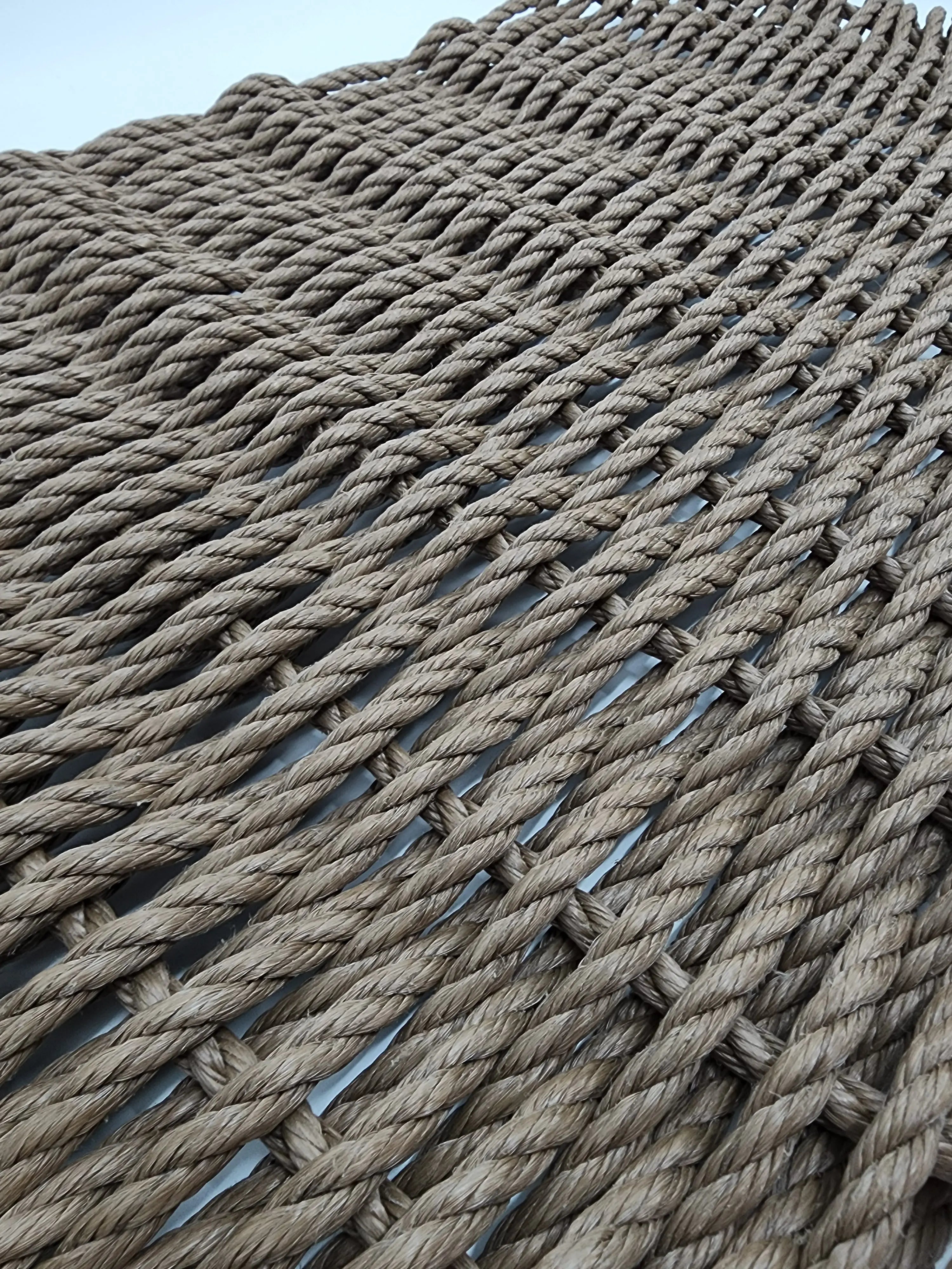 Handmade solid color rope door mat in various colors and sizes