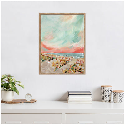 Sylvie Landscape 03 Beach Framed Canvas by Annie Quigley