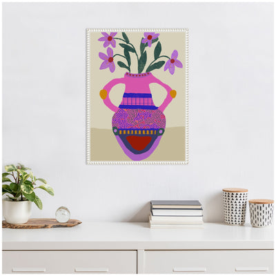 Sylvie Petals of Passion Framed Canvas by Inkheart Designs