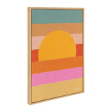 Sylvie Sunset Waves Framed Canvas by kateandlaurel - product image 17 for Resin Society