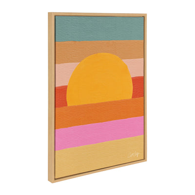 Sylvie Sunset Waves Framed Canvas by kateandlaurel - product image 17 for Resin Society