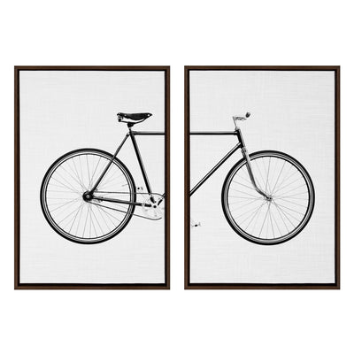 Sylvie Bicycle Framed Canvas by Simon Te of Tai Prints