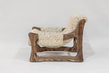 Chair & Ottoman – Tresori with Flamed Ash Arms (Wenge) by Enrico Bartolini - product image 4 for Resin Society