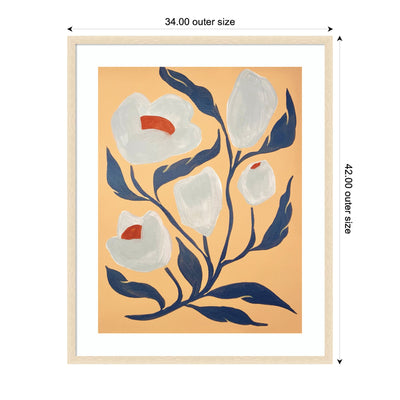 Framed Art Gray Flower by Emma Daisy