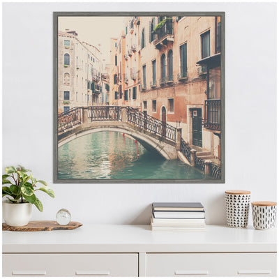 Sylvie Wandering The Streets of Venice Framed Canvas by Laura Evans