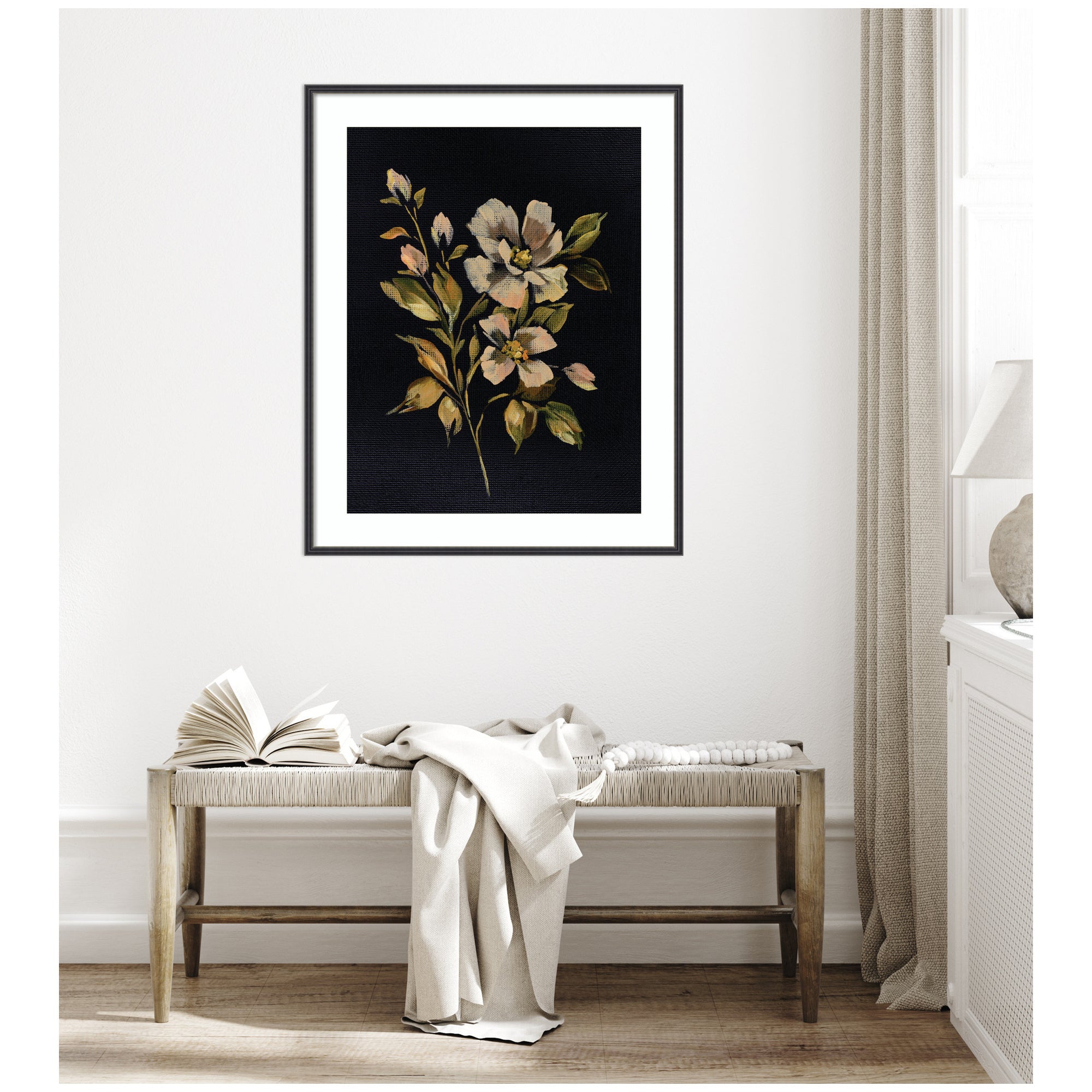 Framed Art Moody Floral 7 by Annie Quigley