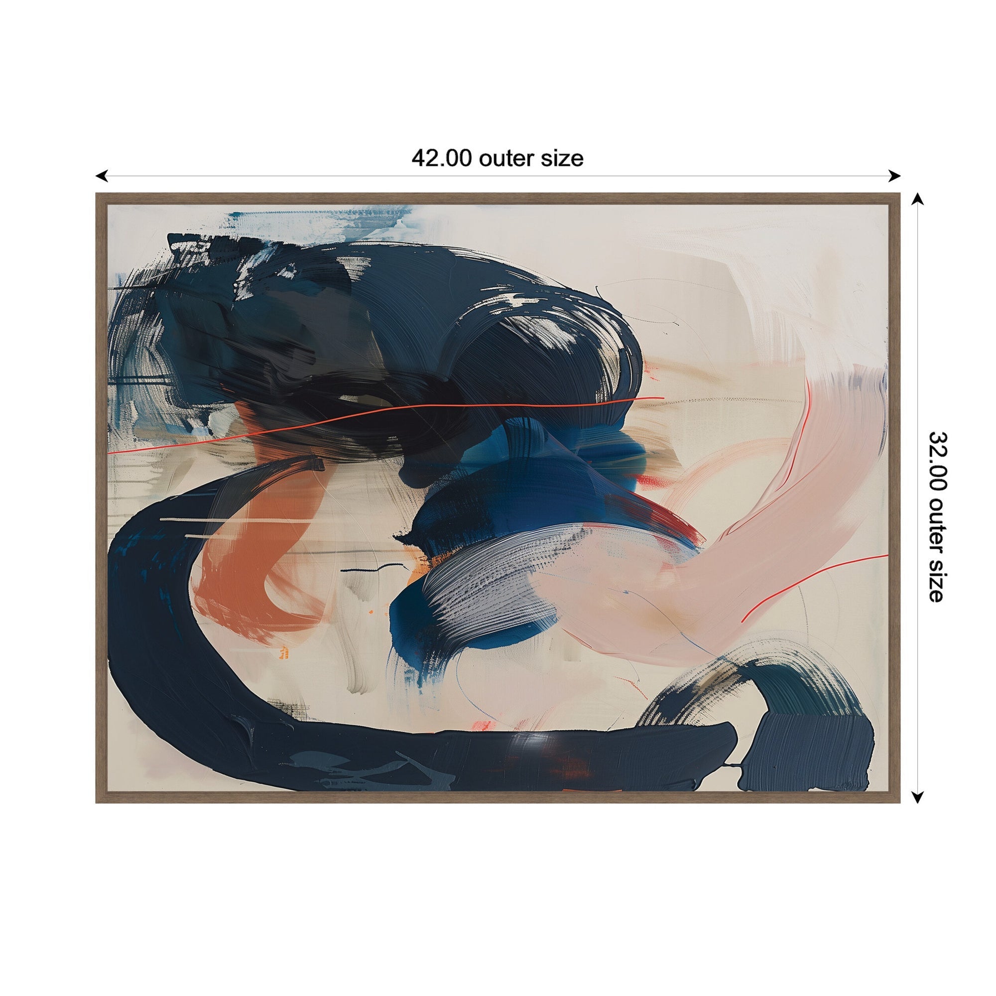 Sylvie Deep Blue Momentum I Framed Canvas by Amy Lighthall
