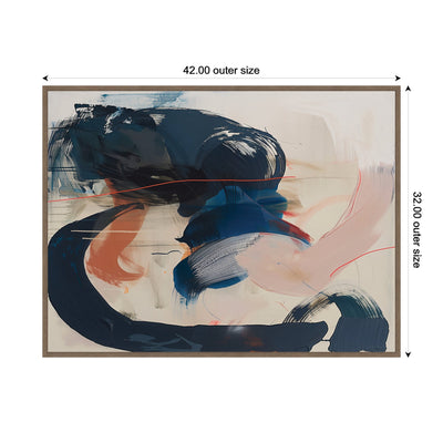 Sylvie Deep Blue Momentum I Framed Canvas by Amy Lighthall