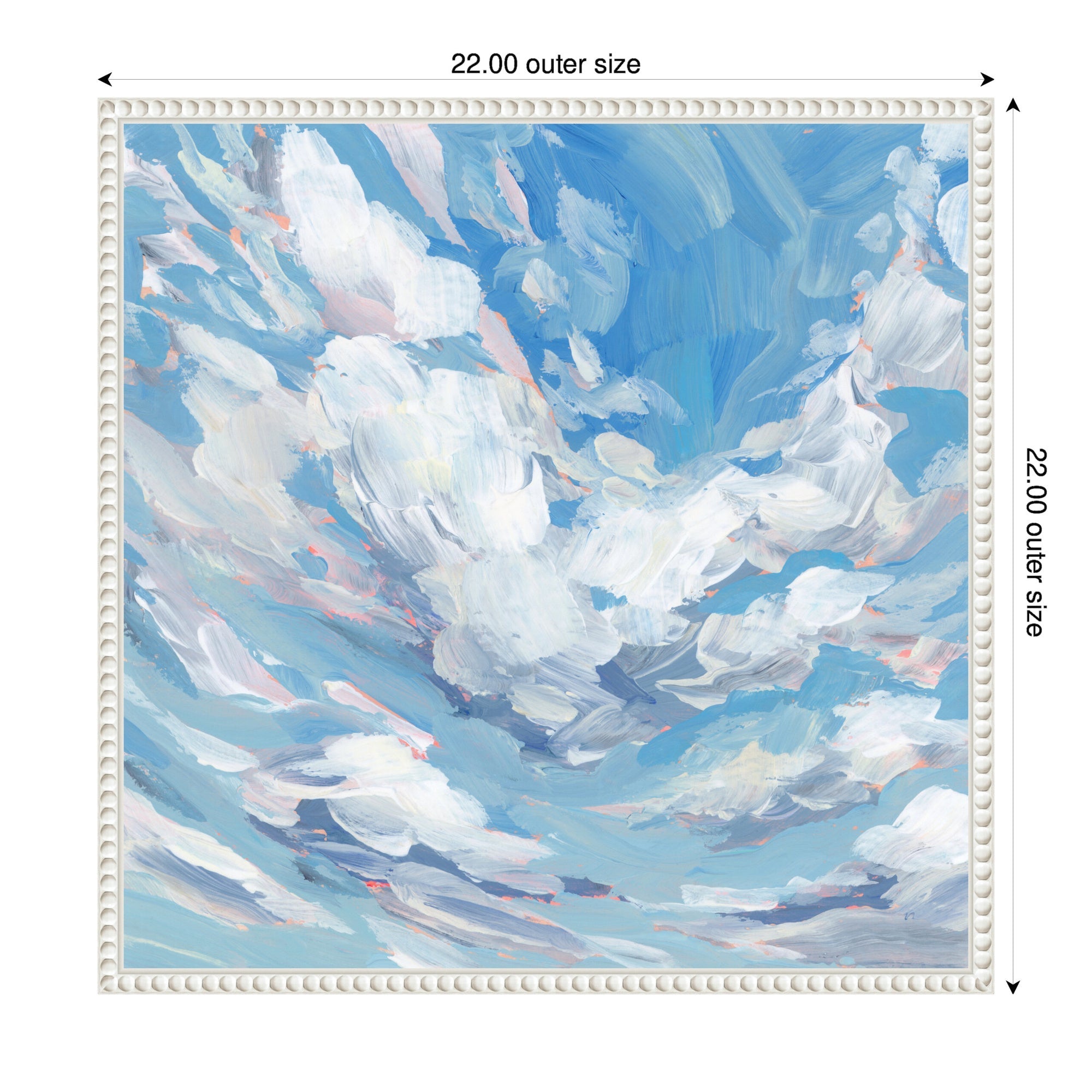 Sylvie Blue Skies Cloud Study Framed Canvas by Emily Kenney