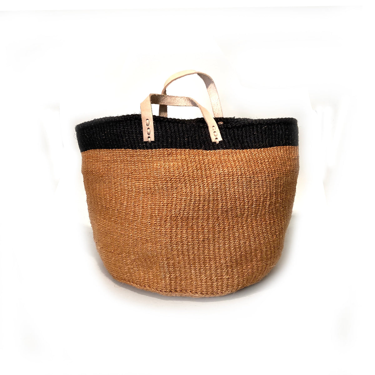 Floor Basket with Leather Handles by Mbare Ltd - product image 6 for Resin Society