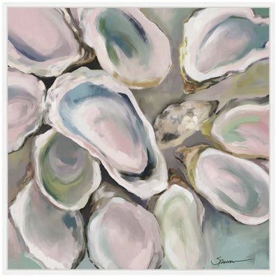 Sylvie Oyster Roast Framed Canvas by Mary Sparrow