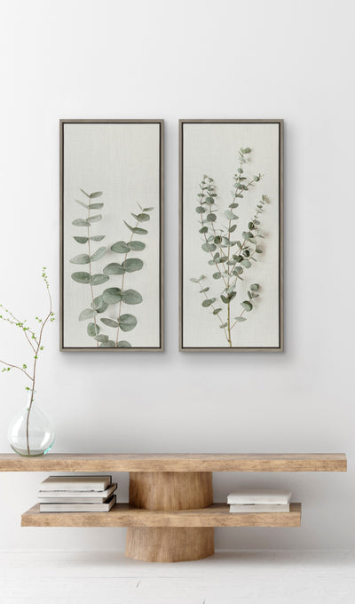 Sylvie Eucalyptus Botanical II Framed Canvas by The Creative Bunch
