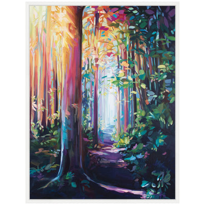 Sylvie Forest Path 2 Framed Canvas by Rachel Christopoulos