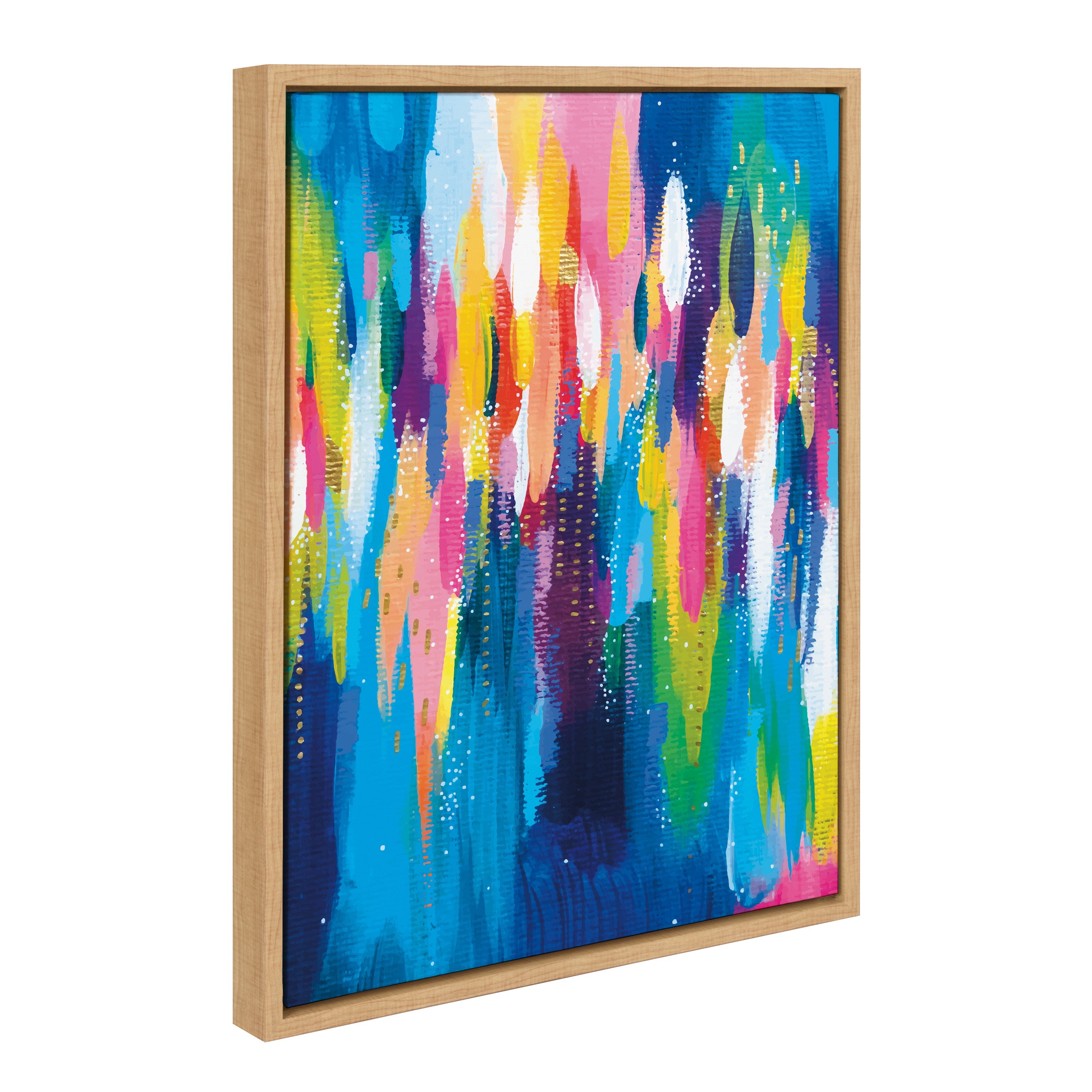 Sylvie EV Bright Brush Strokes 033 Framed Canvas