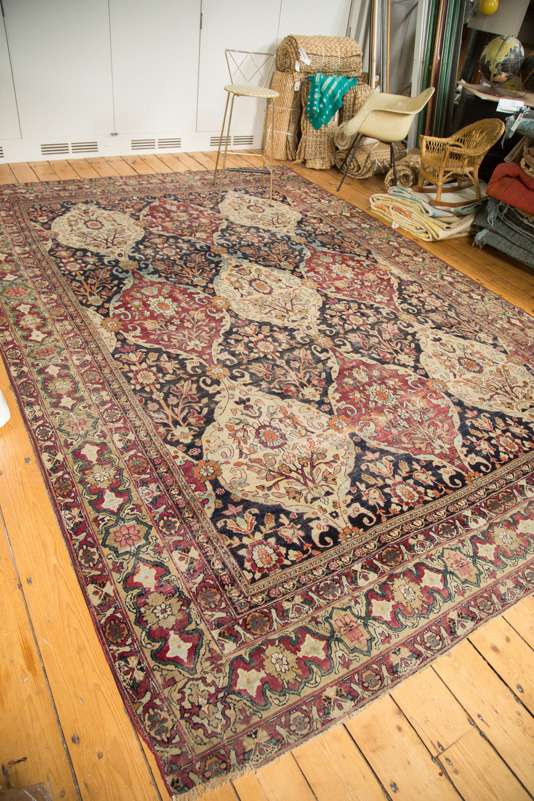 8.5x12 Unusual Antique Lavar Kerman Carpet by Old New House® - product image 5 for Resin Society