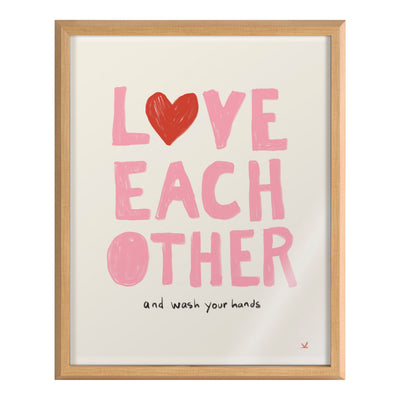 Blake Love Each Other Framed Printed Glass by Kelly Knaga by kateandlaurel - product image 2 for Resin Society