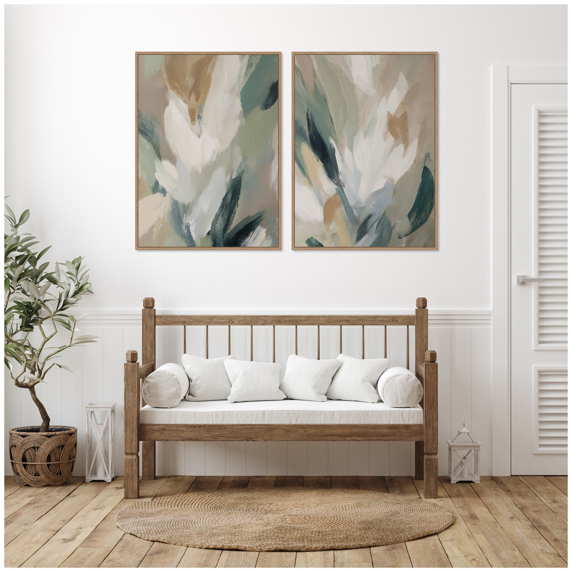 Plant Form No.
1 & No.
2 2 Piece Framed Canvas Wall Art Set by Amy Lighthall
