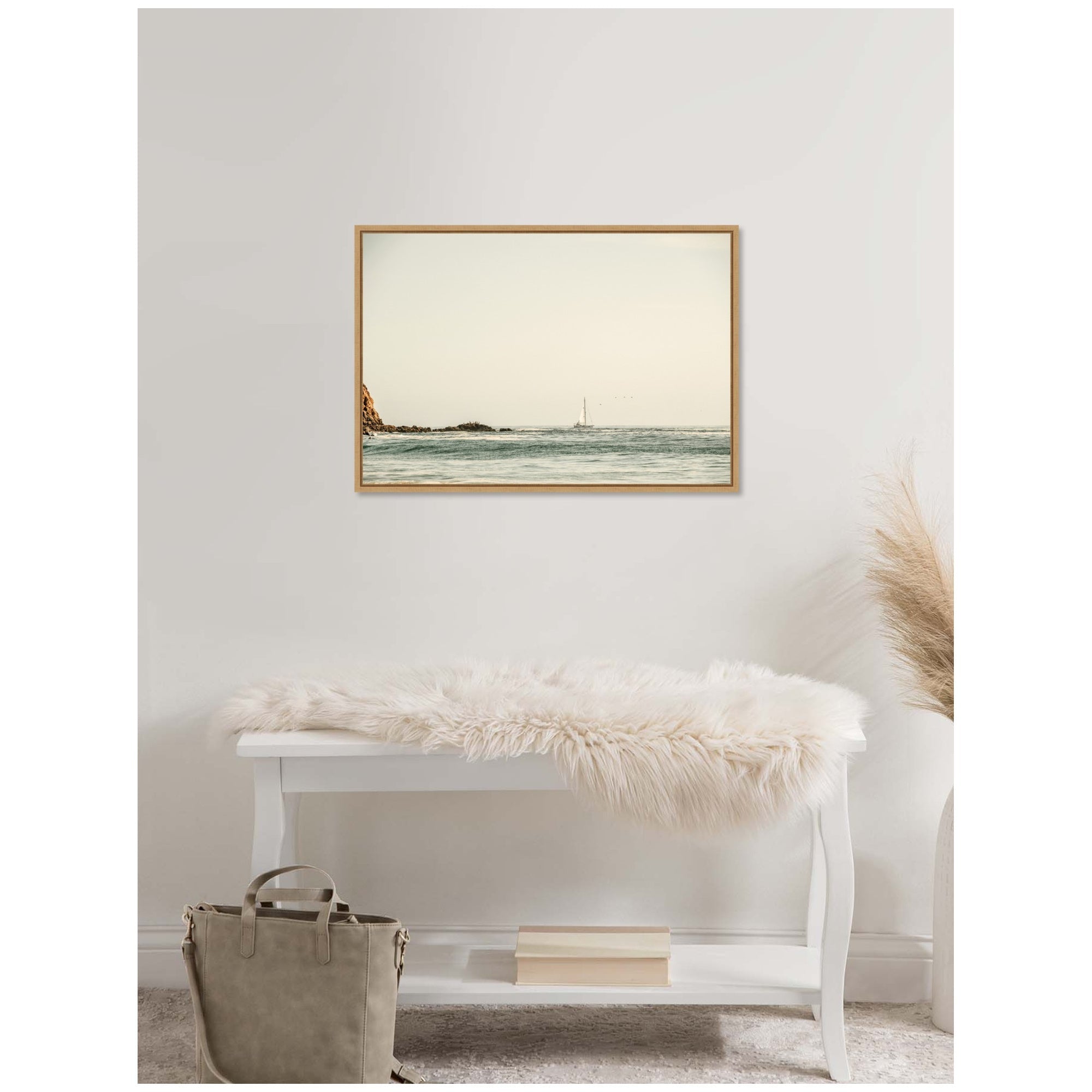 Sylvie Sailing the Pacific Framed Canvas by Alicia Bock